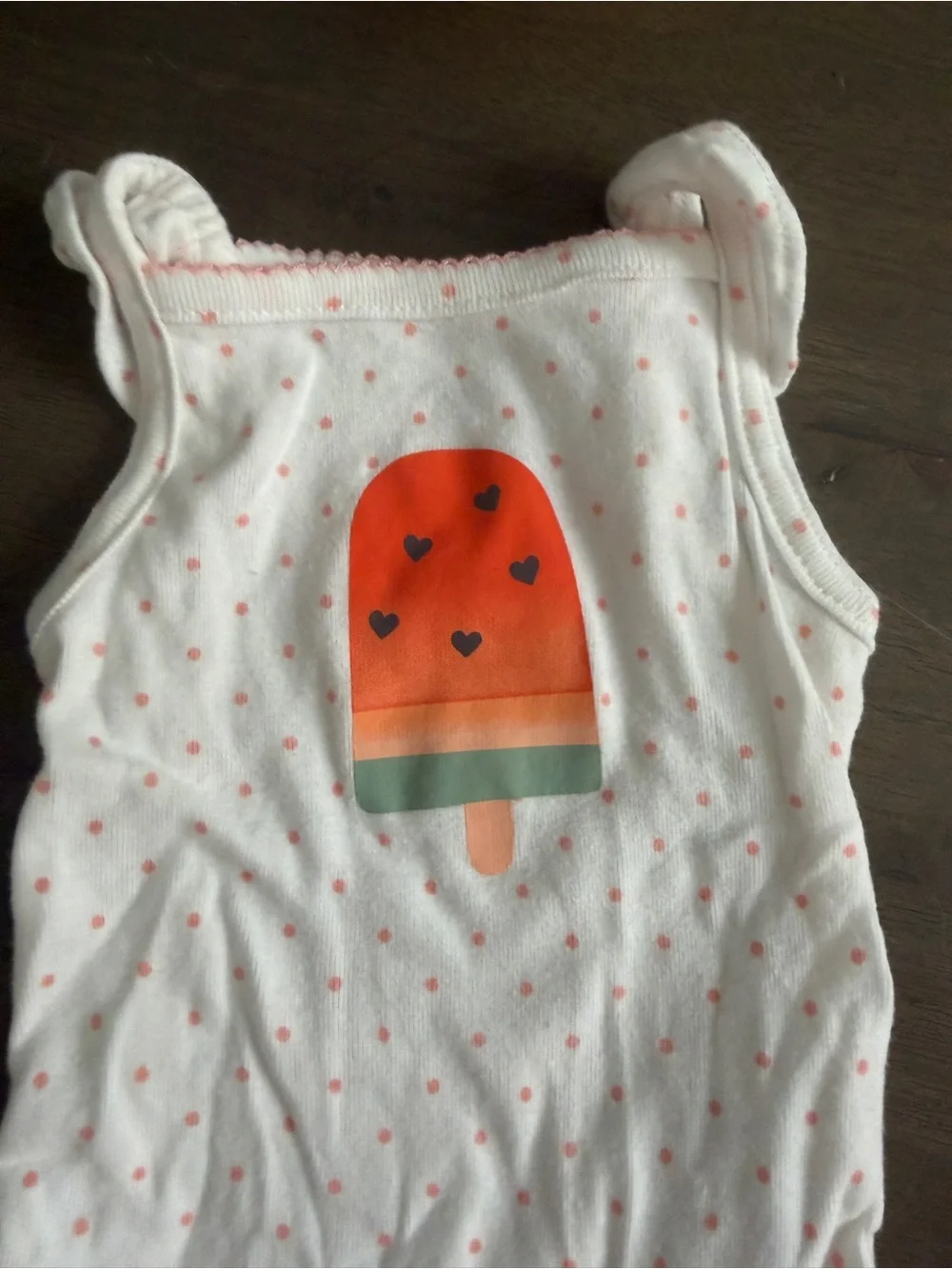 Carter's Baby 3M 3pc Cotton Knit Fruit Mouse Short Sleeve Bodysuit Leggings